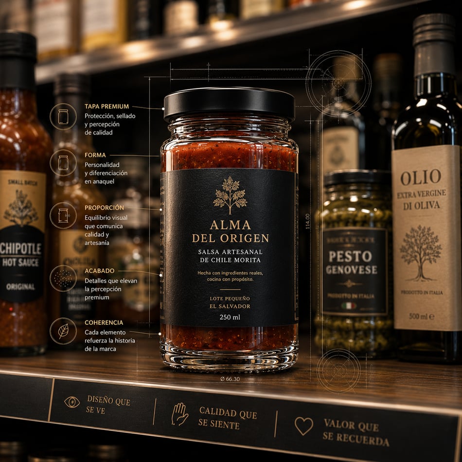 Diseño de frascos de vidrio en alimentos gourmet y bebidas funcionales: cómo las marcas regionales compiten visualmente contra globales en el mismo estante