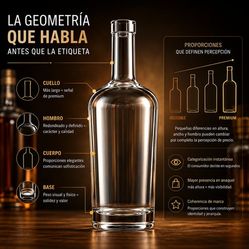 El peso del vidrio como herramienta de posicionamiento premium en espirituosos