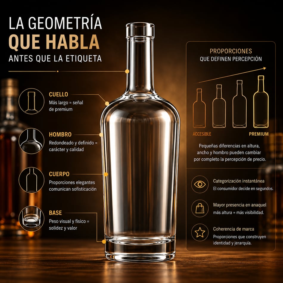 El peso del vidrio como herramienta de posicionamiento premium en espirituosos