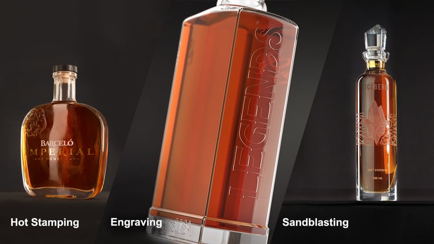 Botellas de vidrio personalizadas