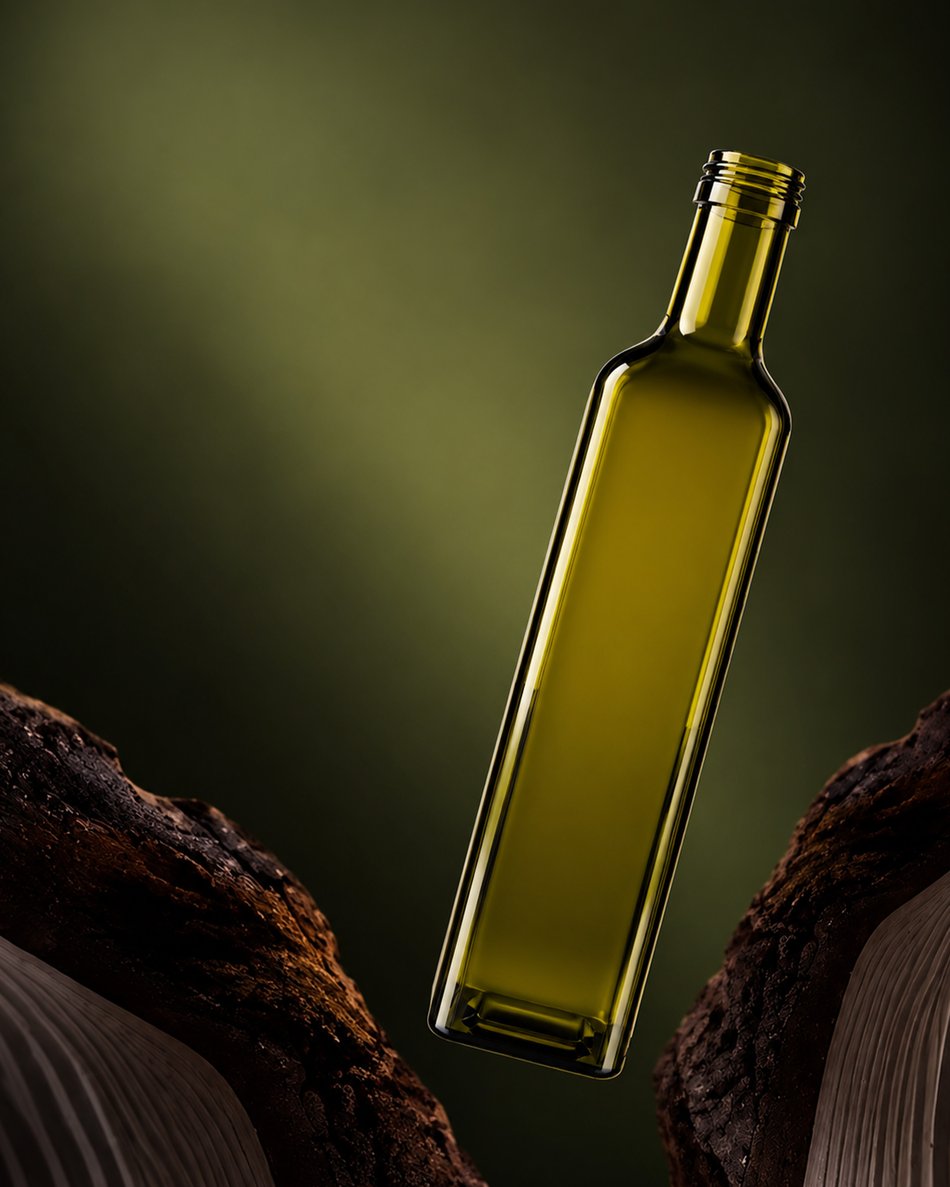 Botella de vidrio para aceite: cómo elegir según volumen