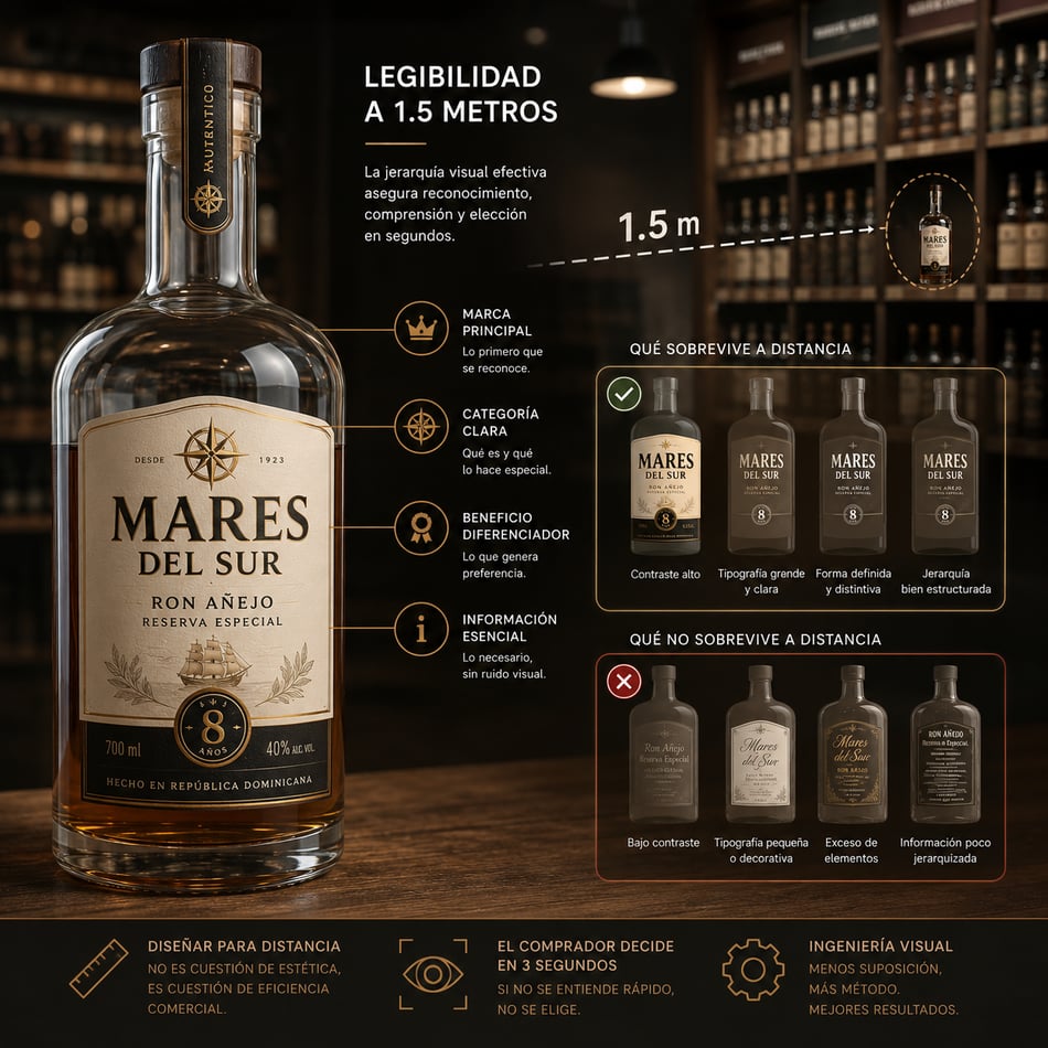 Legibilidad a 1.5 metros: la variable de diseño que los buyers de cadenas mencionan y las marcas ignoran
