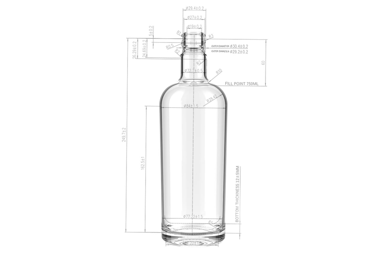Botellas con gestión de calidad y diseño versión 2